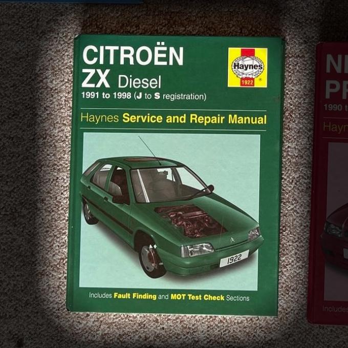 Citroën ZX Diesel (1991 to 1998) Haynes Service and Repair Manual