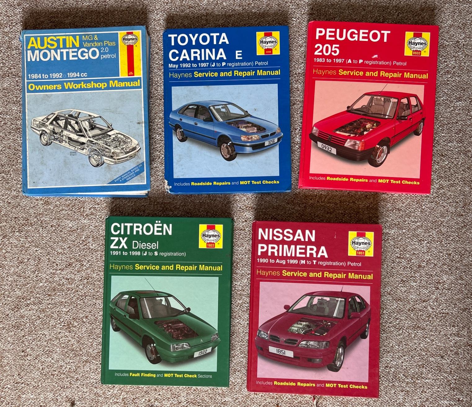 Haynes Car Repair Manuals