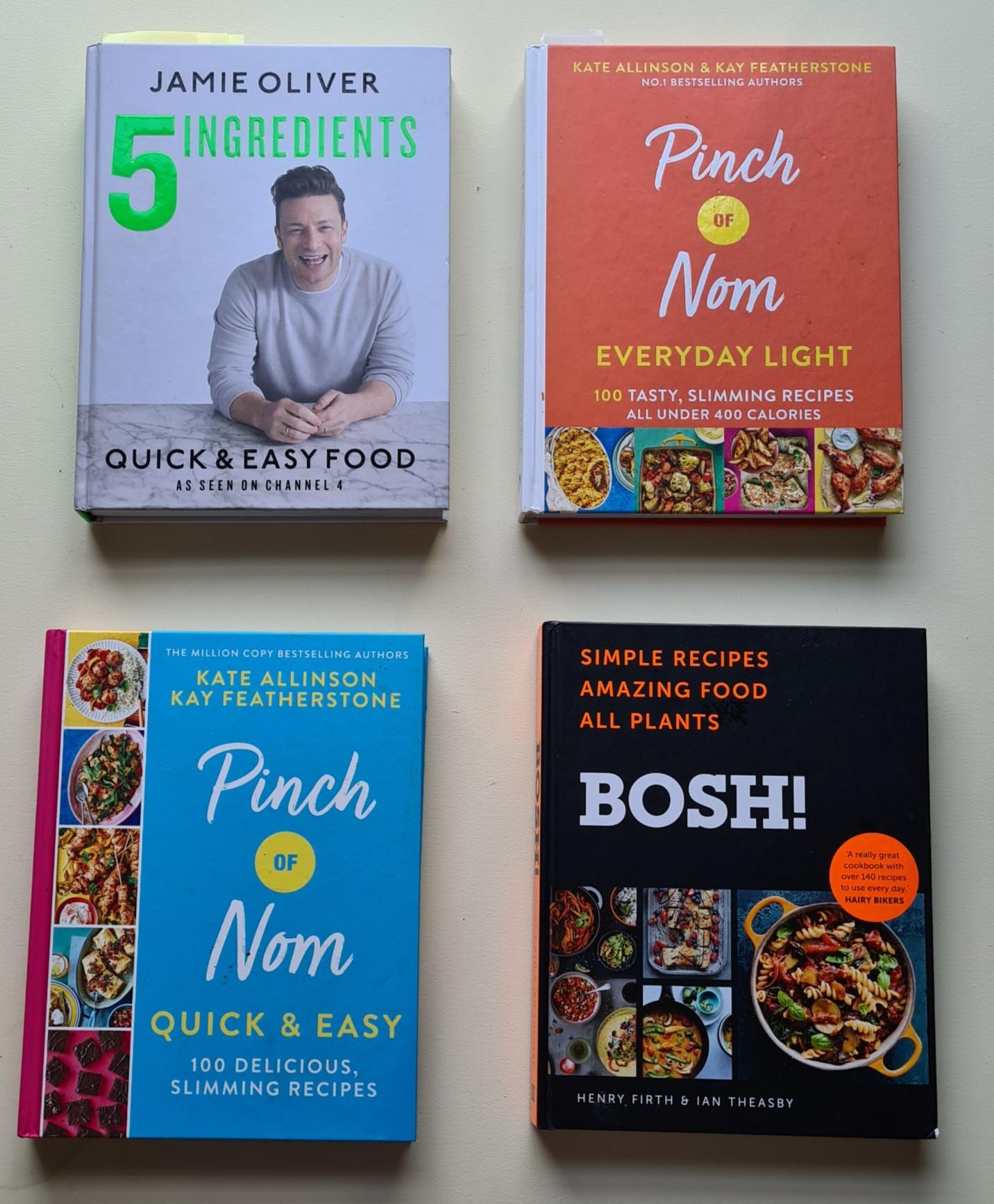 Jamie Oliver and Pinch of Nom Cookbooks