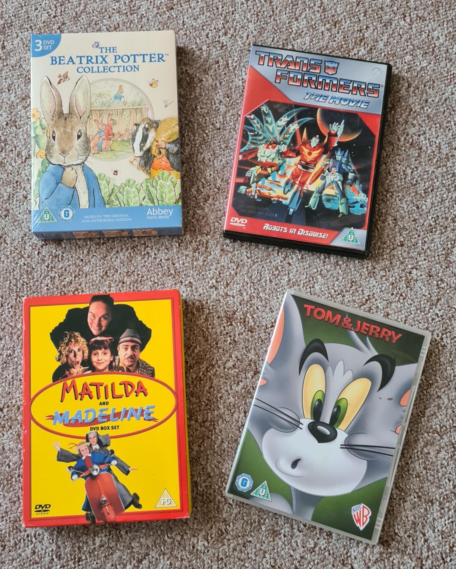 Children's books, DVDs, and movie