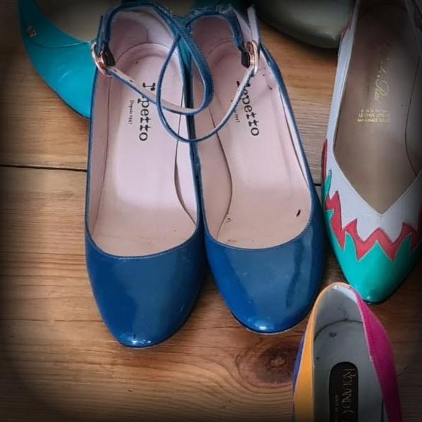 Blue Repetto Mary Jane Shoes