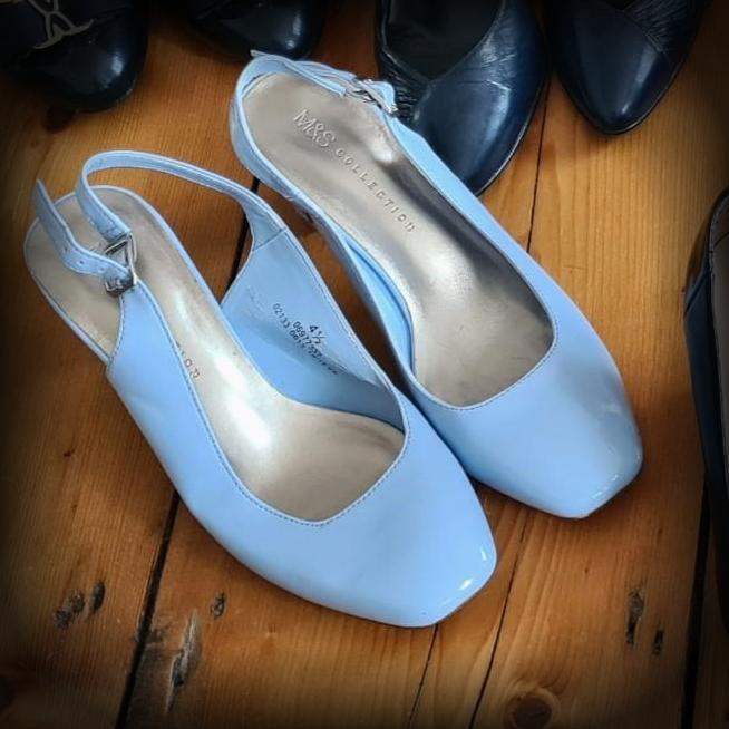 Light Blue Slingback Heels