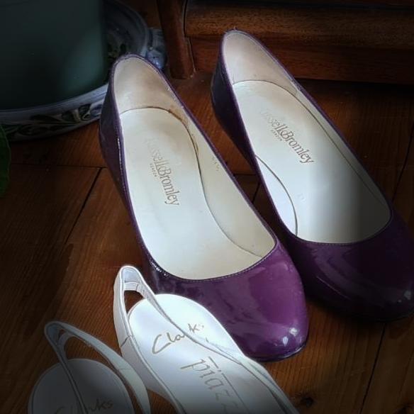 Russell & Bromley Purple Heeled Shoe