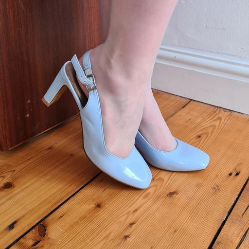 Light Blue Slingback Heels 3