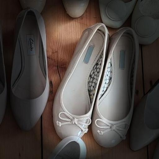 White Ballet Flat Shoe 1