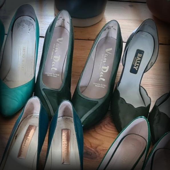 Two Tone Green High Heels