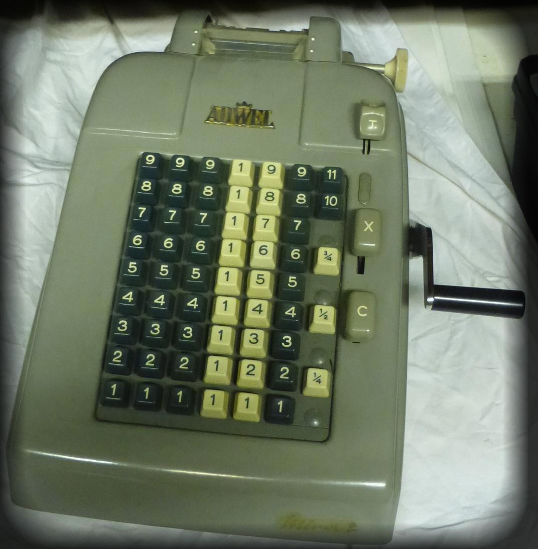 Vintage Adwel Mechanical Calculator