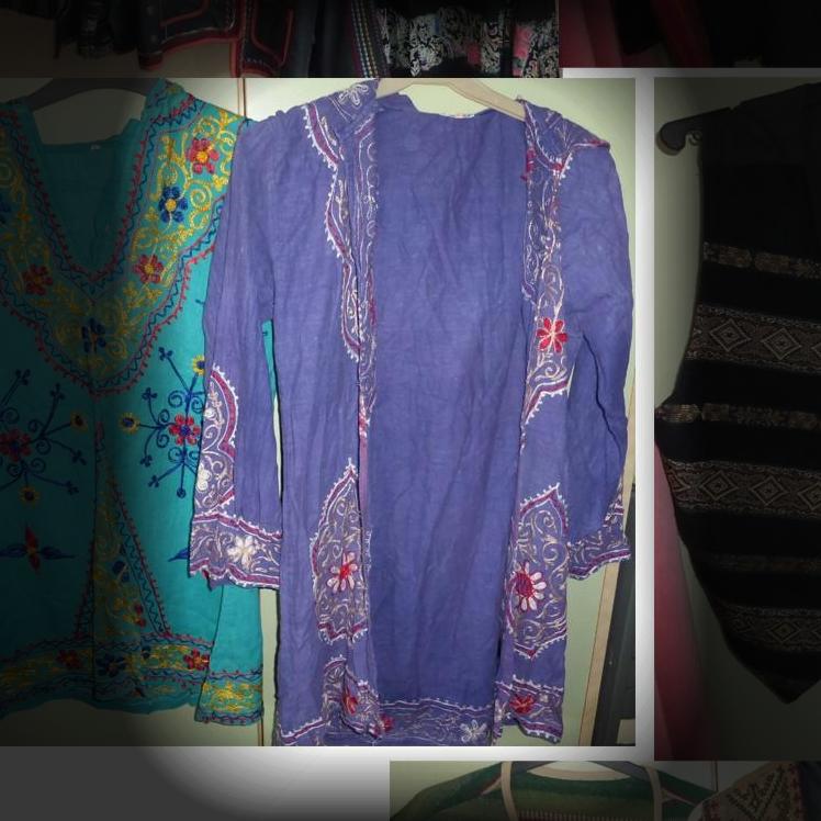 Embroidered Purple Indian top