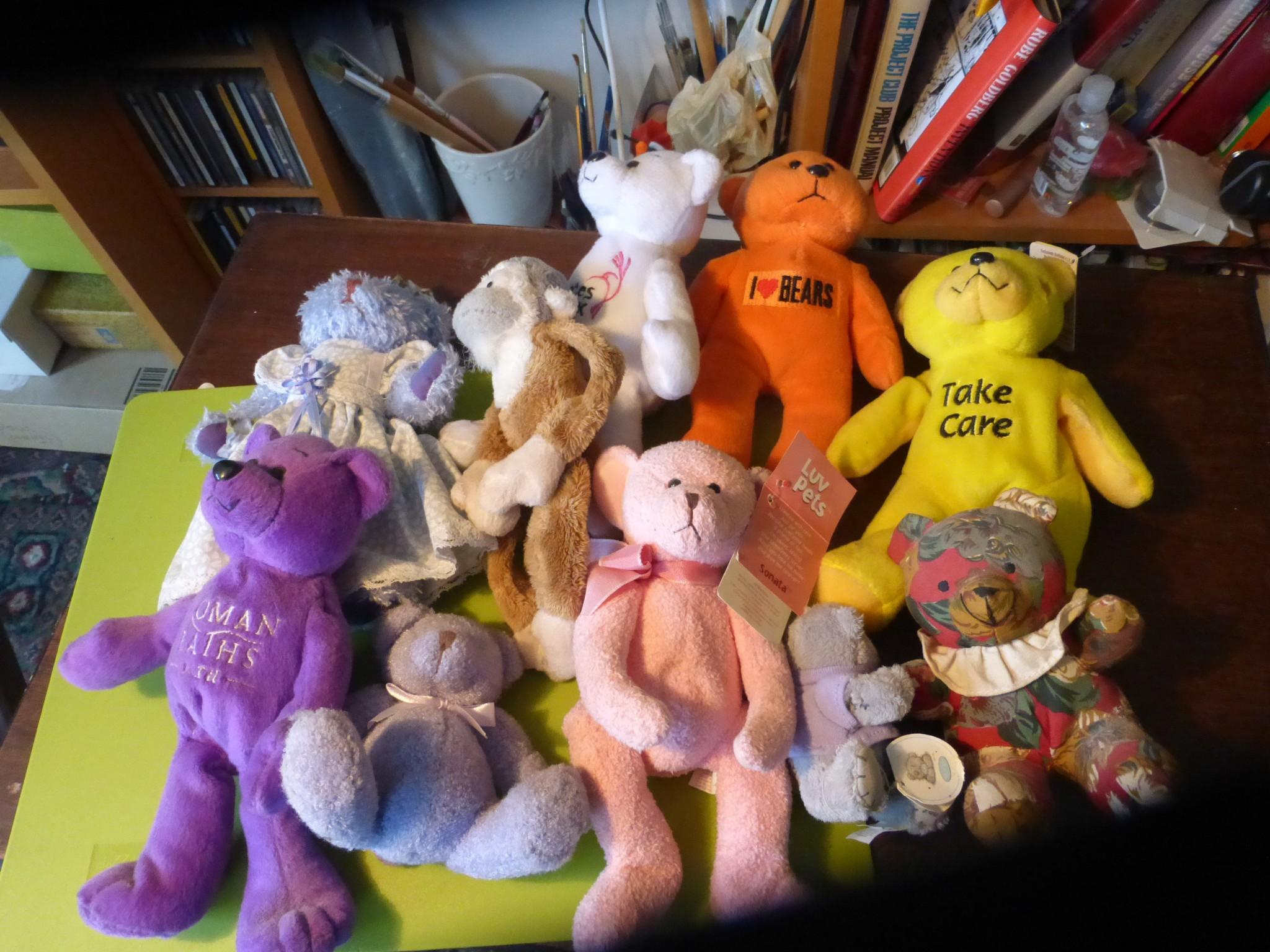 Collection of little plush bears