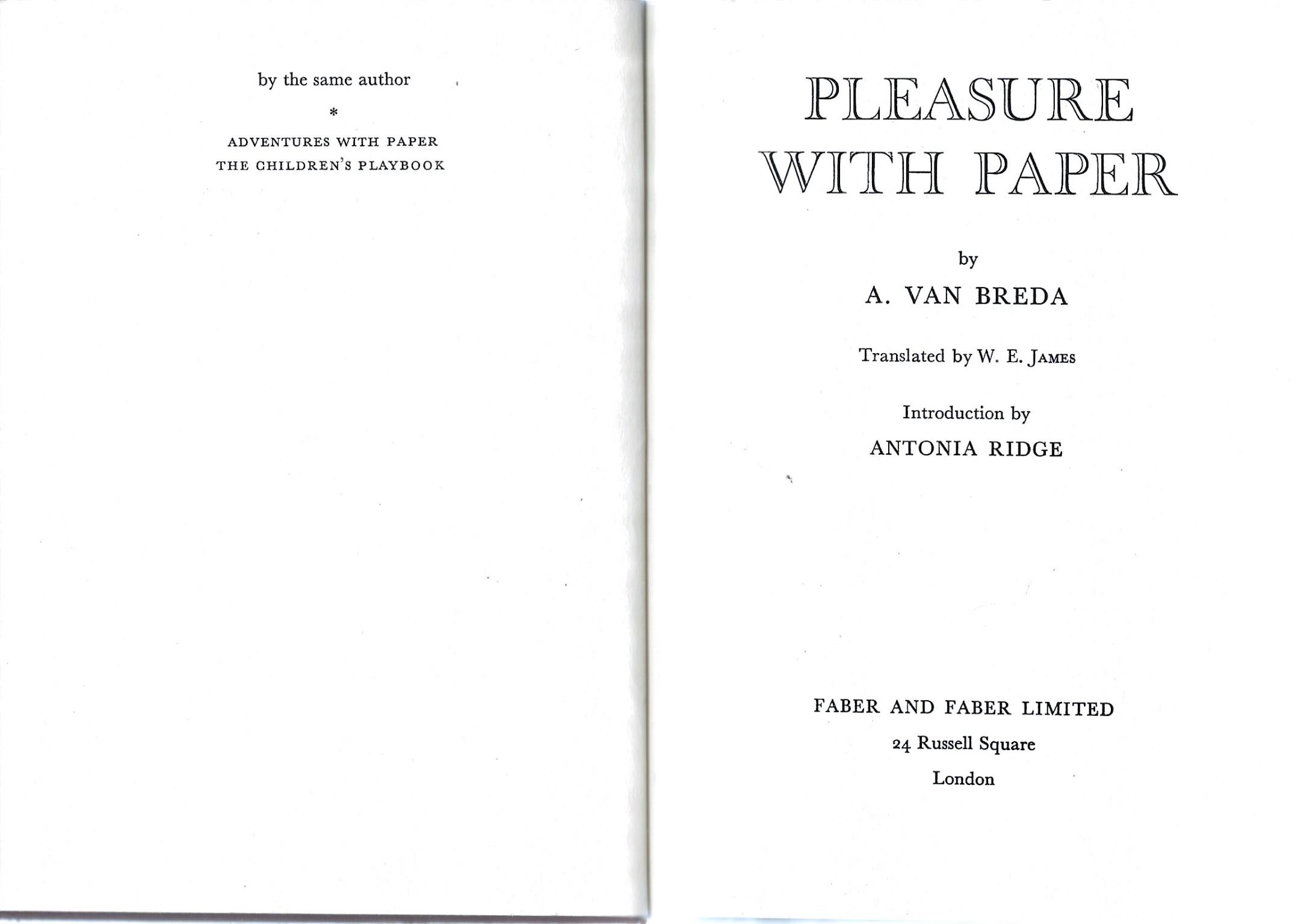 Pleasure with Paper