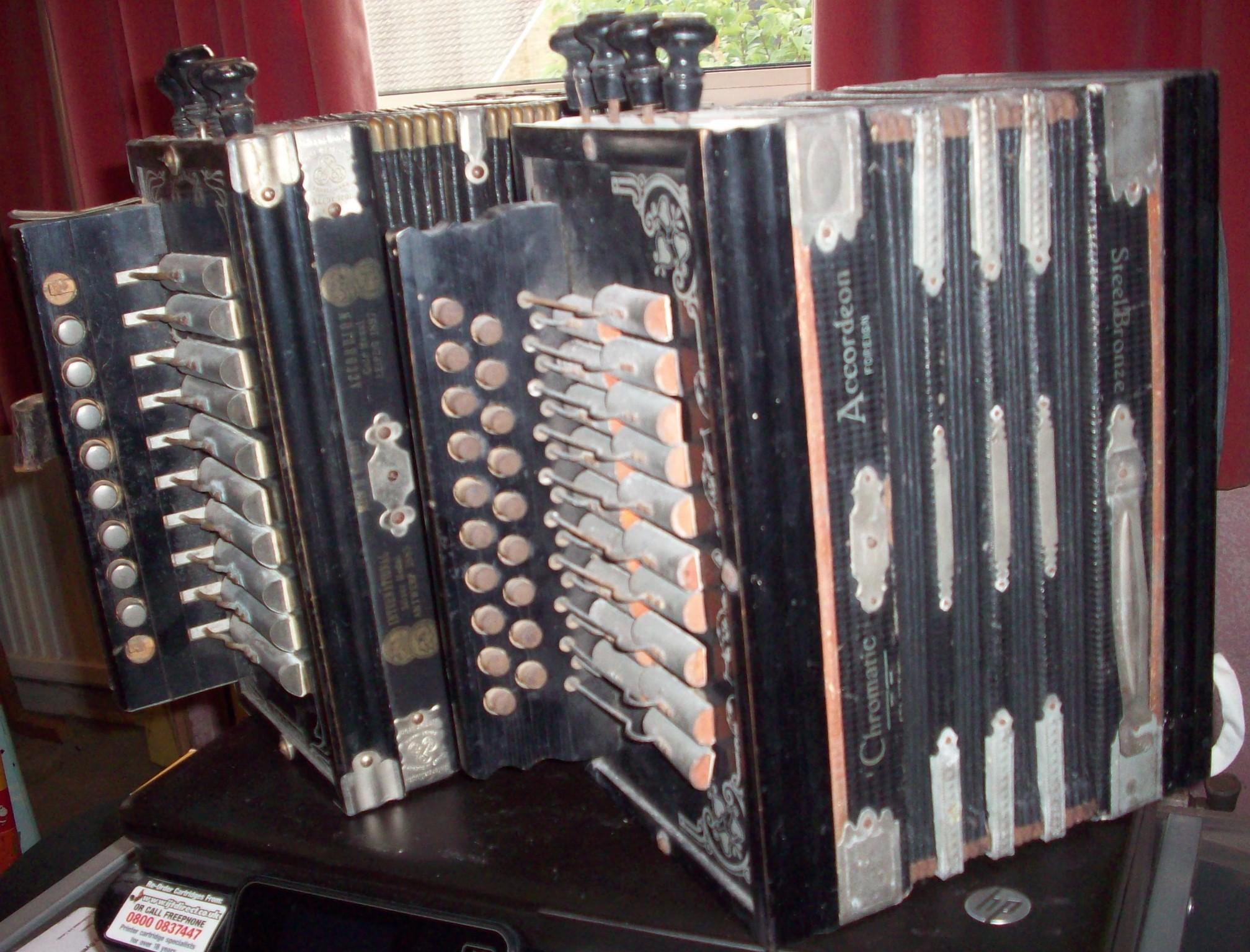 Old accordeons for display or spares