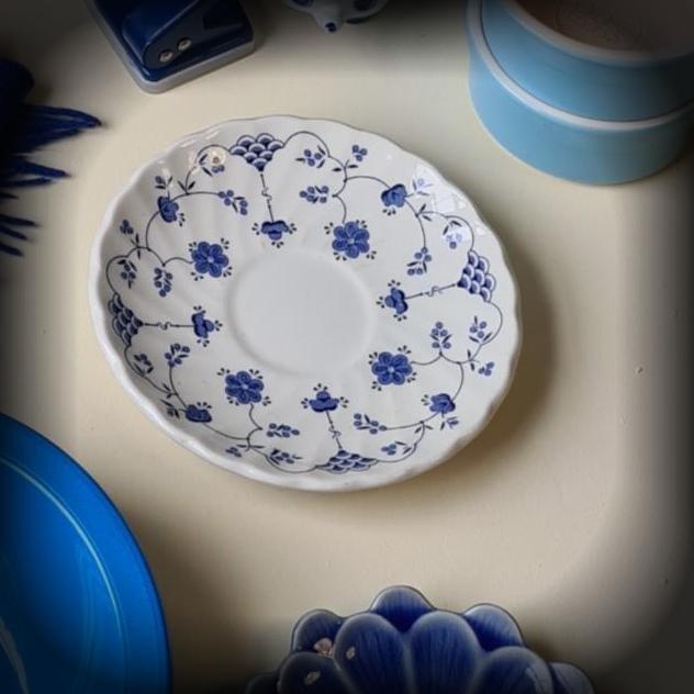 Ceramic Blue Floral Plate