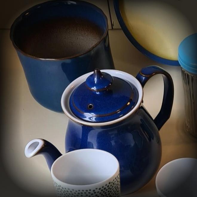 Denby Blue Ceramic Tea Pot