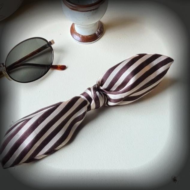 Striped Bow Hair Clip