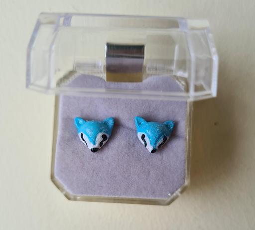 Sparkly fox stud earrings 3