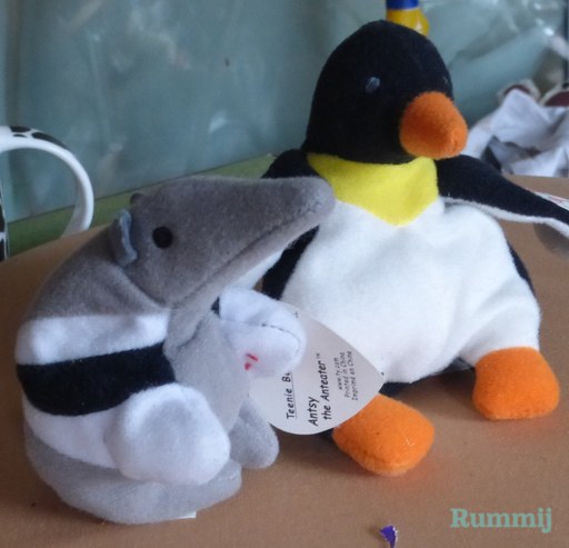 Ty Beanie Babies for McDonalds - Penguin and Anteater 