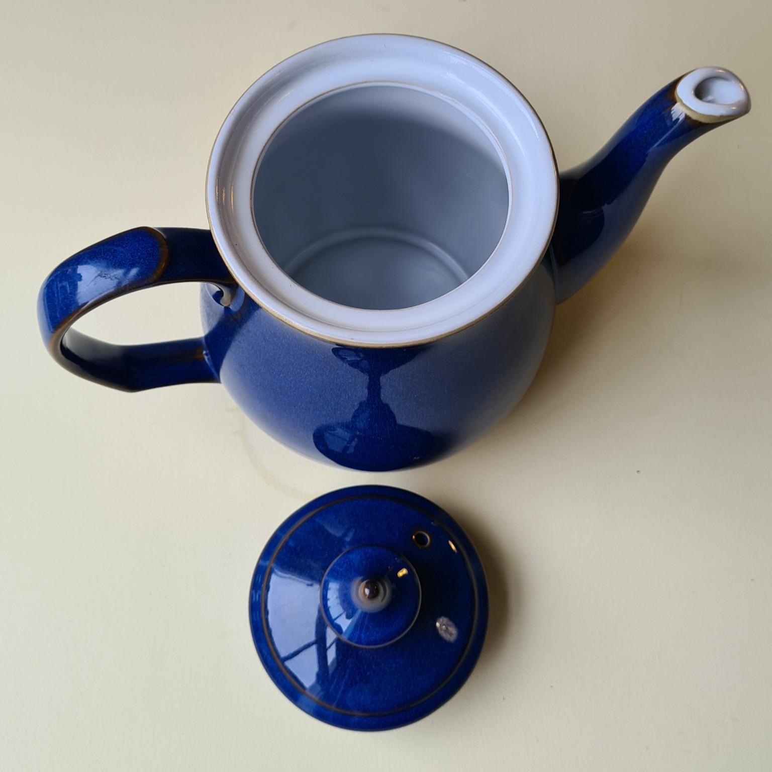 Denby Blue Ceramic Tea Pot 3